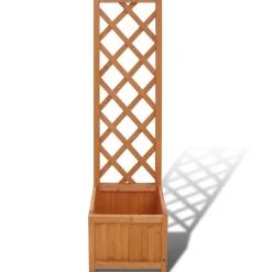 vidaXL Plantenbak met klimrek 40x30x135 cm