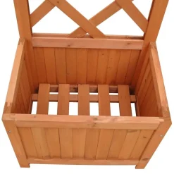 vidaXL Plantenbak met klimrek 40x30x135 cm