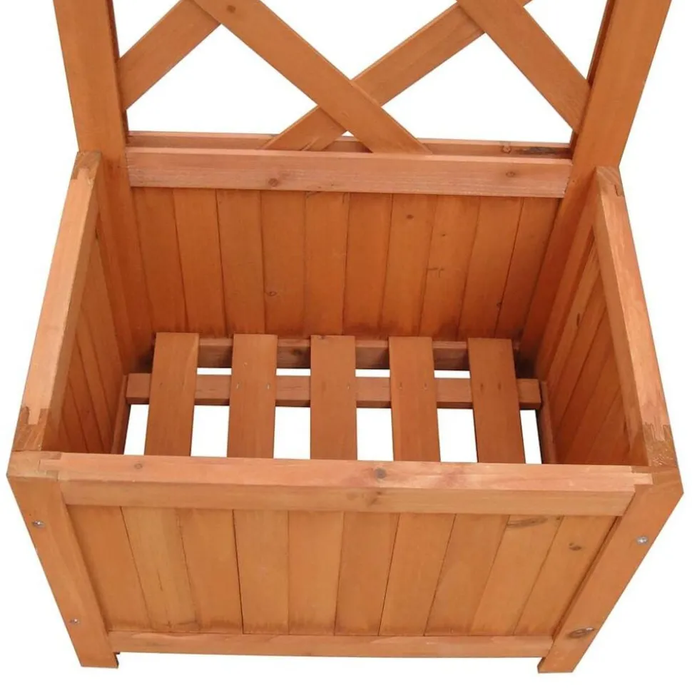 vidaXL Plantenbak met klimrek 40x30x135 cm