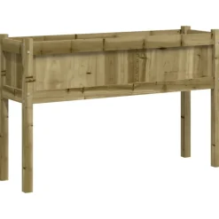 vidaXL Plantenbak met poten 110x31x70 cm geïmpregneerd grenenhout