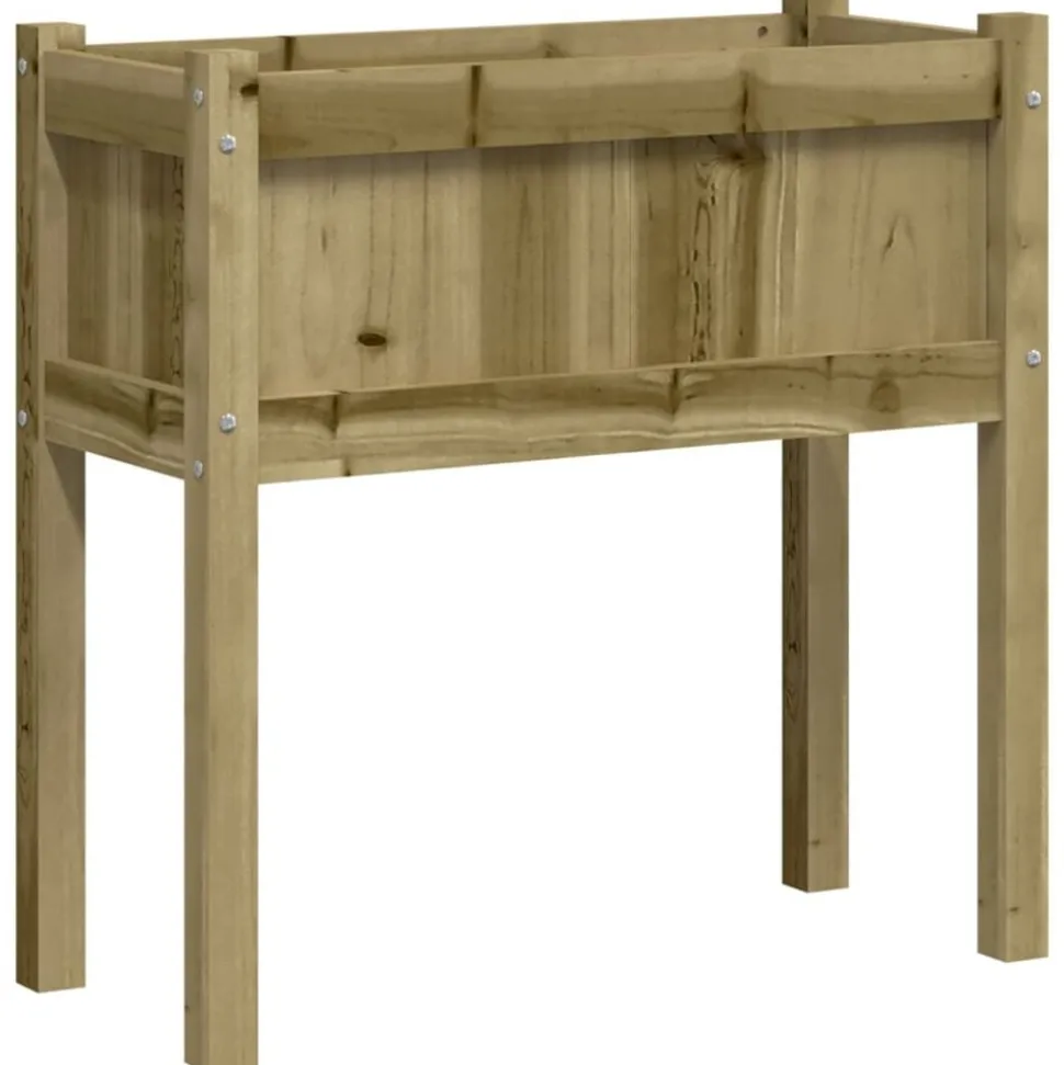 vidaXL Plantenbak met poten 70x31x70 cm geïmpregneerd grenenhout