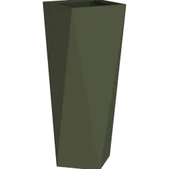 vidaXL Plantenbak Olijf Groen 30 x 30 x 75 cm Staal