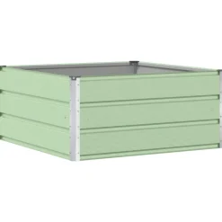 vidaXL Plantenbak Pastelgroen 100 x 100 x 45 cm Staal