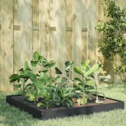 vidaXL Plantenbak verhoogd 100x100x18,5 cm staal antracietkleurig