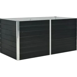 vidaXL Plantenbak verhoogd 160x80x77 cm gegalvaniseerd staal antraciet