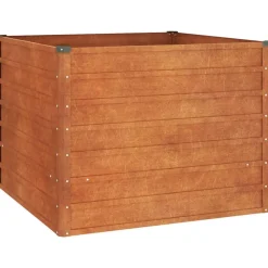 vidaXL Plantenbak verhoogd 100x100x77 cm cortenstaal roestig