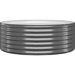 vidaXL Plantenbak 100x100x36 cm gegalvaniseerd staal antracietkleurig