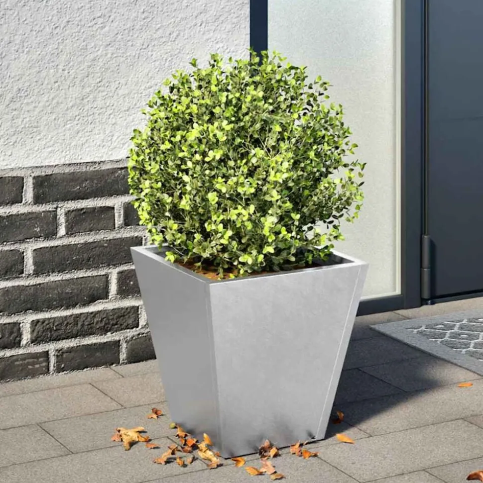 vidaXL Plantenbak 30x30x30 cm gegalvaniseerd staal