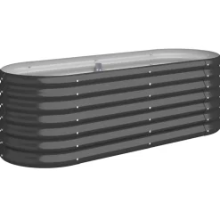 vidaXL Plantenbak 114x40x36 cm gegalvaniseerd staal antracietkleurig