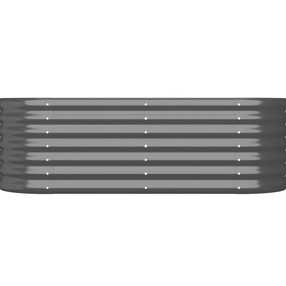 vidaXL Plantenbak 114x40x36 cm gegalvaniseerd staal antracietkleurig