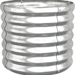 vidaXL Plantenbak 40x40x36 cm gegalvaniseerd staal zilverkleurig