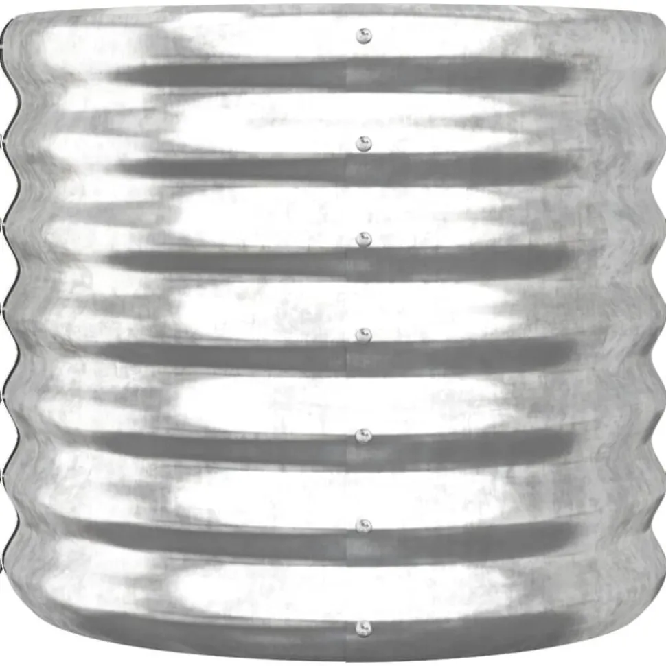 vidaXL Plantenbak 40x40x36 cm gegalvaniseerd staal zilverkleurig