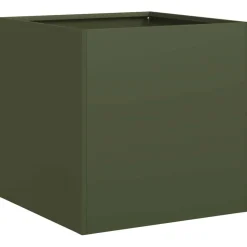 vidaXL Plantenbak 40x40x40 cm koudgewalst staal olijfgroen