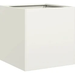 vidaXL Plantenbak 40x40x40 cm koudgewalst staal wit