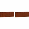 vidaXL Plantenbakken wandmontage 2 st 53x10x17 cm cortenstaal roestig