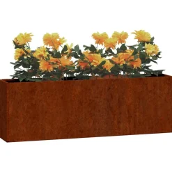 vidaXL Plantenbakken wandmontage 2 st 53x10x17 cm cortenstaal roestig