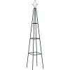 vidaXL Plantenklimrekken 2 st 35x35x195 cm ijzer donkergroen