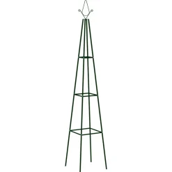 vidaXL Plantenklimrekken 2 st 35x35x195 cm ijzer donkergroen
