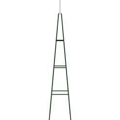 vidaXL Plantenklimrekken 2 st 35x35x195 cm ijzer donkergroen