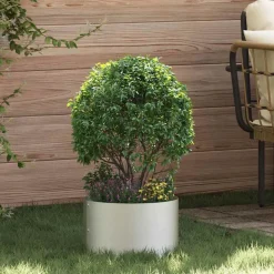 vidaXL Plantenring 5 pcs Zilver 30 x 30 x 20 cm Roestvrij staal