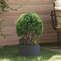 vidaXL Plantenring Antraciet 30 x 30 x 20 cm Koudgewalst staal