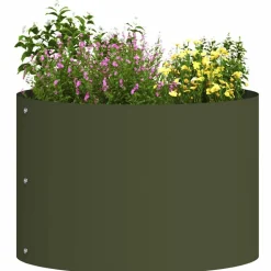 vidaXL Plantenring Olijf Groen 30 x 30 x 20 cm Koudgewalst staal