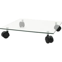 vidaXL Plantenrollers vierkant 35x35 cm gehard glas 2 st