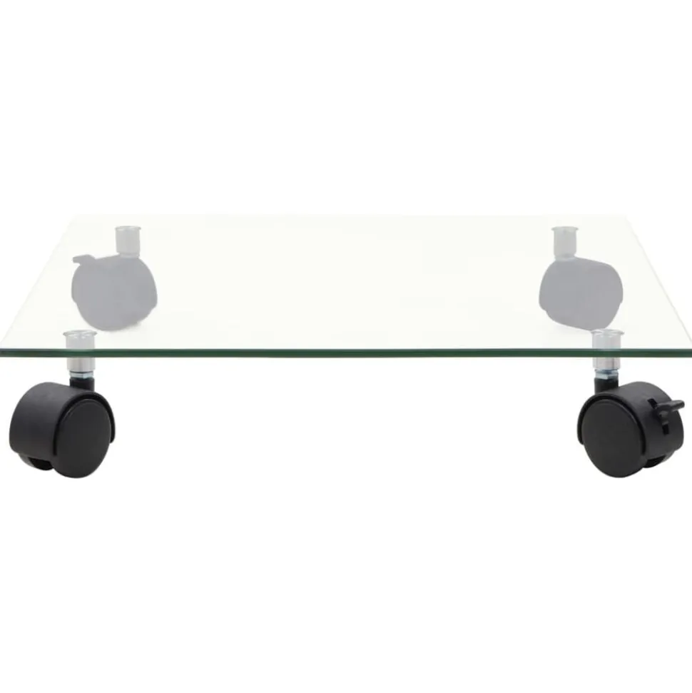 vidaXL Plantenrollers vierkant 35x35 cm gehard glas 2 st