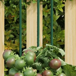 vidaXL Plantenstaken 30 st 60 cm staal groen