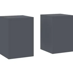 vidaXL Plantenstandaard 2 pcs Antraciet 24 x 24 x 35 cm Staal