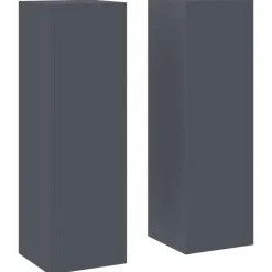 vidaXL Plantenstandaard 2 pcs Antraciet 24 x 24 x 75 cm Staal