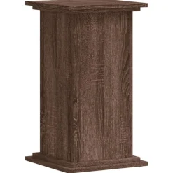 vidaXL Plantenstandaard 33x33x60 cm bewerkt hout bruin eikenkleurig