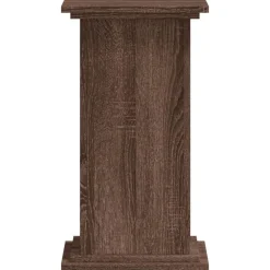 vidaXL Plantenstandaard 33x33x60 cm bewerkt hout bruin eikenkleurig