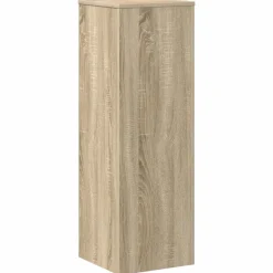 vidaXL Plantenstandaard 33x33x100 cm bewerkt hout sonoma eikenkleurig