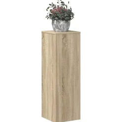 vidaXL Plantenstandaard 33x33x100 cm bewerkt hout sonoma eikenkleurig