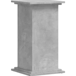 vidaXL Plantenstandaard 33x33x60 cm bewerkt hout betongrijs