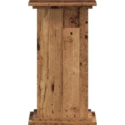vidaXL Plantenstandaard 33x33x60 cm bewerkt hout oud houtkleurig