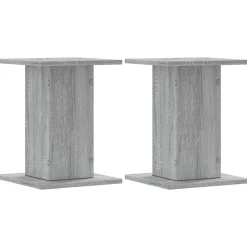 vidaXL Plantenstandaards 2 st 30x30x40 cm bewerkt hout grijs sonoma