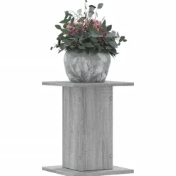 vidaXL Plantenstandaards 2 st 30x30x40 cm bewerkt hout grijs sonoma