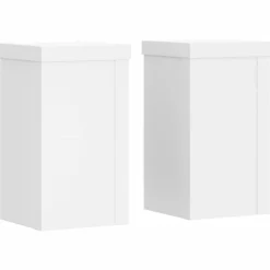 vidaXL Plantenstandaards 2 st 10x10x18 cm bewerkt hout wit