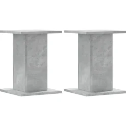 vidaXL Plantenstandaards 2 st 30x30x40 cm bewerkt hout betongrijs