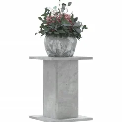 vidaXL Plantenstandaards 2 st 30x30x40 cm bewerkt hout betongrijs