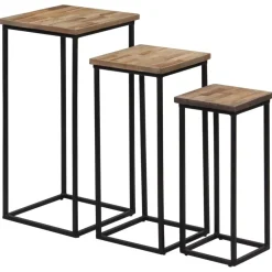 vidaXL Plantentafelset gerecycled teakhout 3-delig