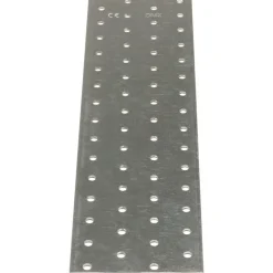 vidaXL Platen geperforeerd 20 st 2 mm 300x80 mm gegalvaniseerd staal