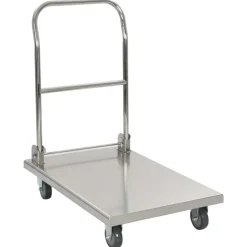 vidaXL Platformwagen 82x53x86 cm roestvrij staal zilverkleurig
