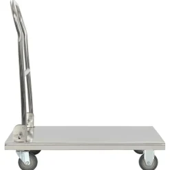 vidaXL Platformwagen 82x53x86 cm roestvrij staal zilverkleurig