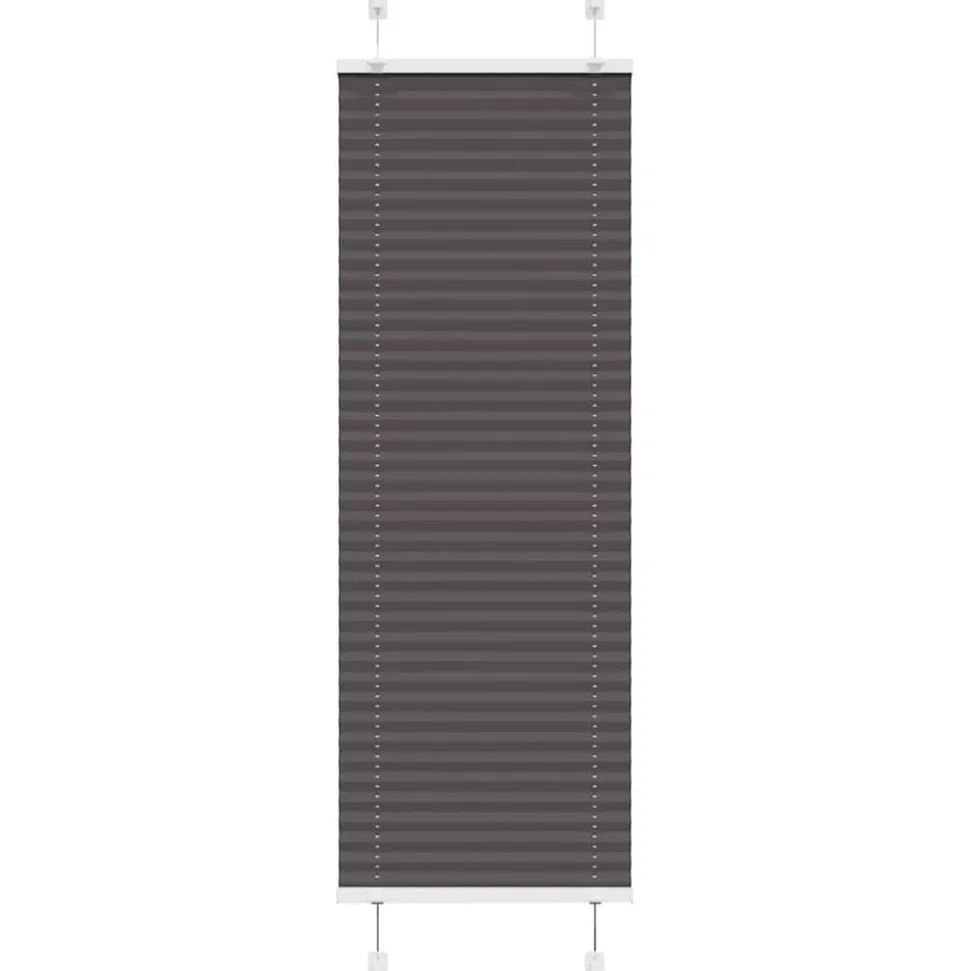 vidaXL Plissé rolgordijn 40x100 cm stofbreedte 39,4 cm polyester zwart