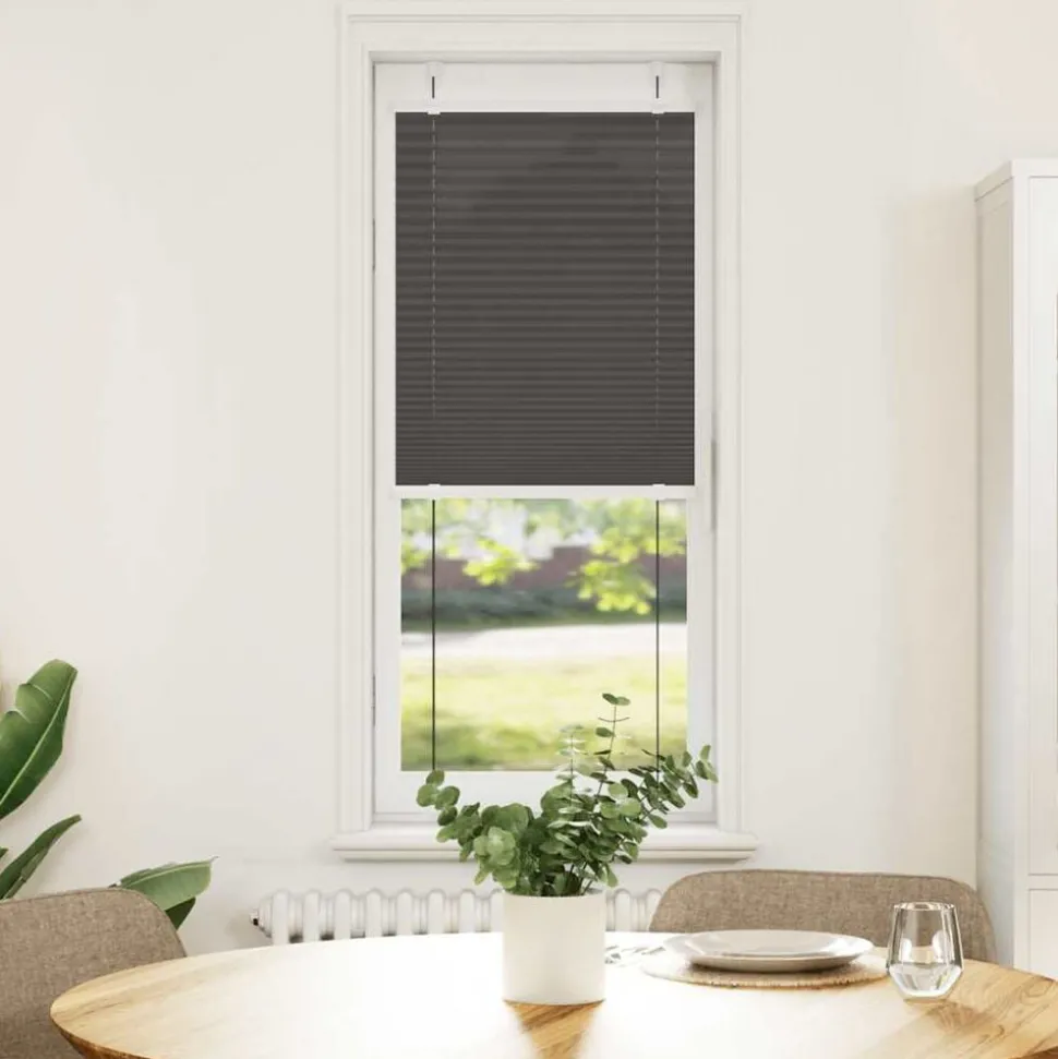 vidaXL Plissé rolgordijn 40x100 cm stofbreedte 39,4 cm polyester zwart