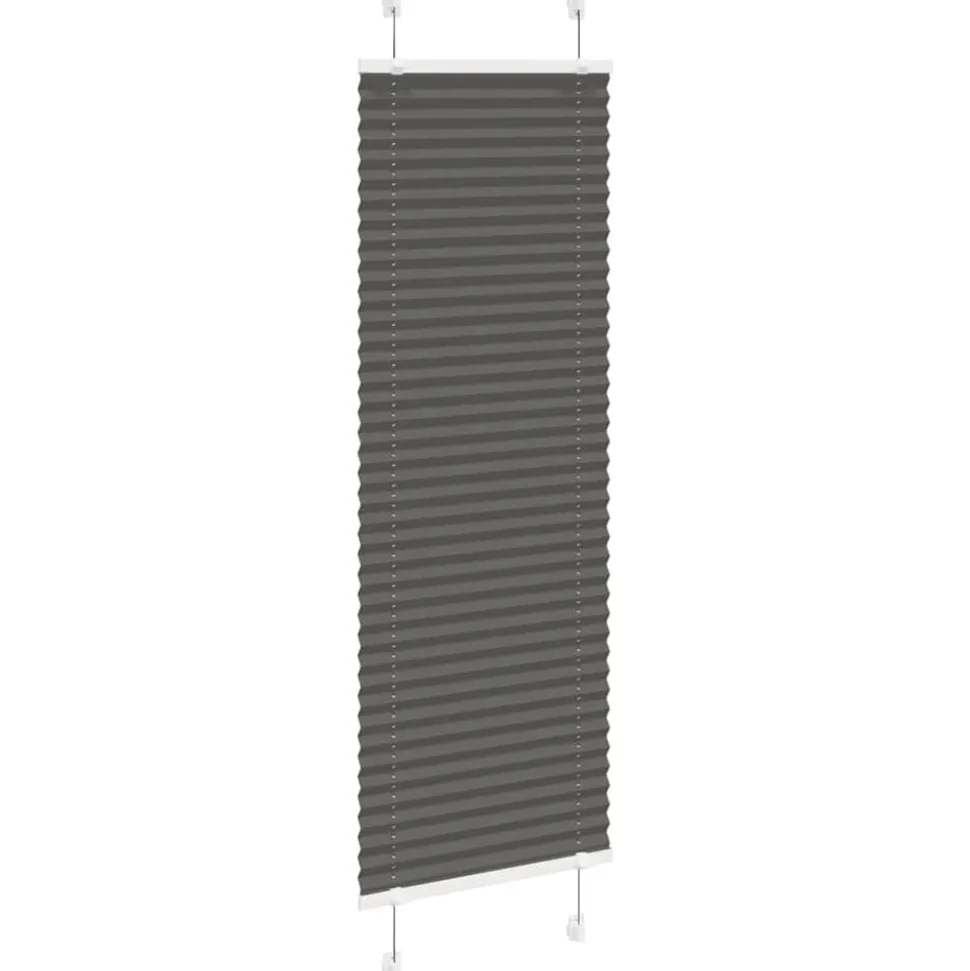 vidaXL Plissé rolgordijn 40x100 cm stofbreedte 39,4 cm polyester zwart