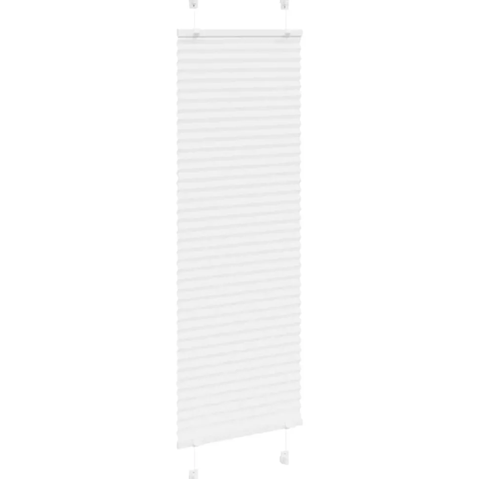 vidaXL Plissé rolgordijn 40x100 cm stofbreedte 39,4 cm polyester wit